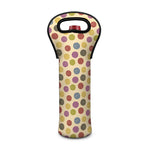 Knitting Yarn Pattern Print Single Neoprene Wine Tote