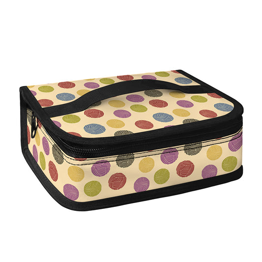 Knitting Yarn Pattern Print Small Lunch Bag