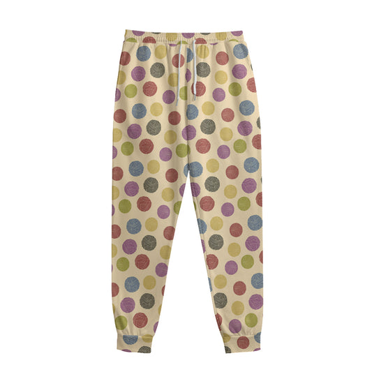 Knitting Yarn Pattern Print Sweatpants