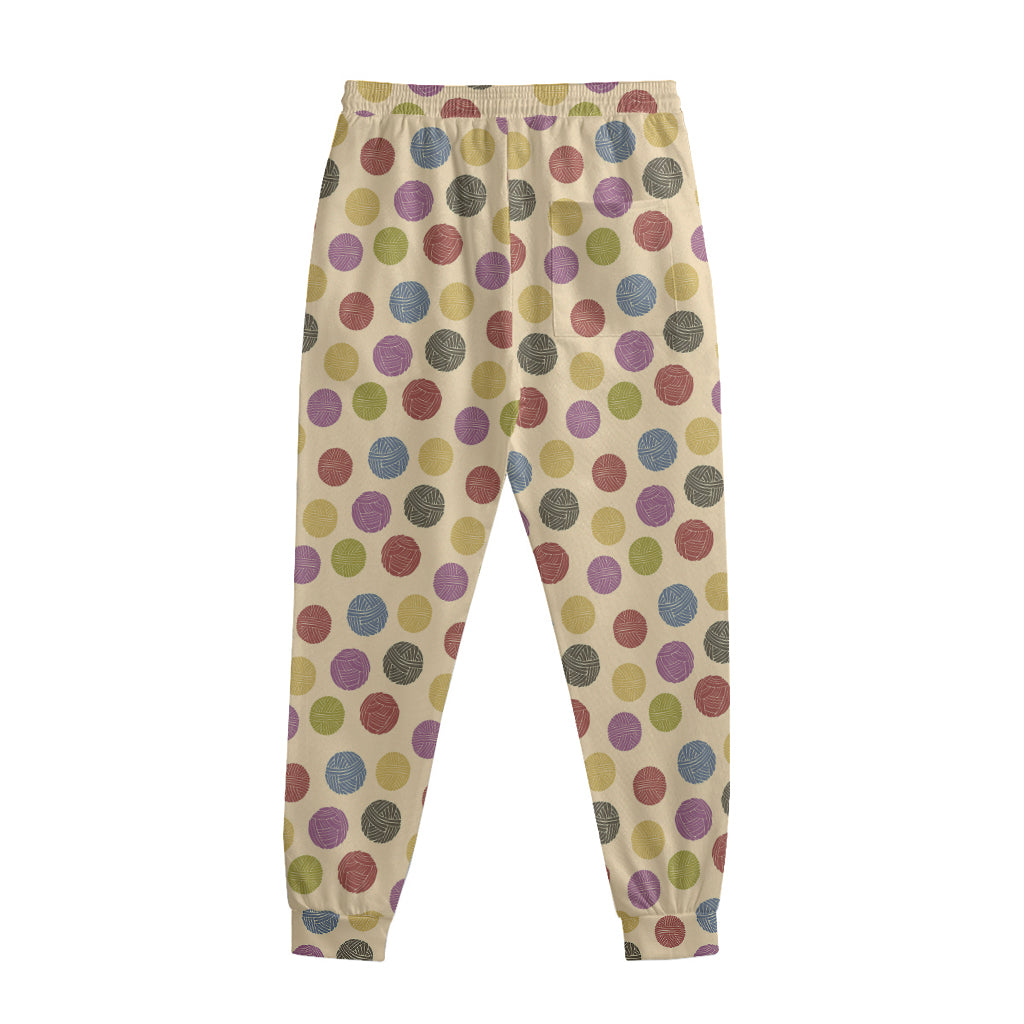 Knitting Yarn Pattern Print Sweatpants