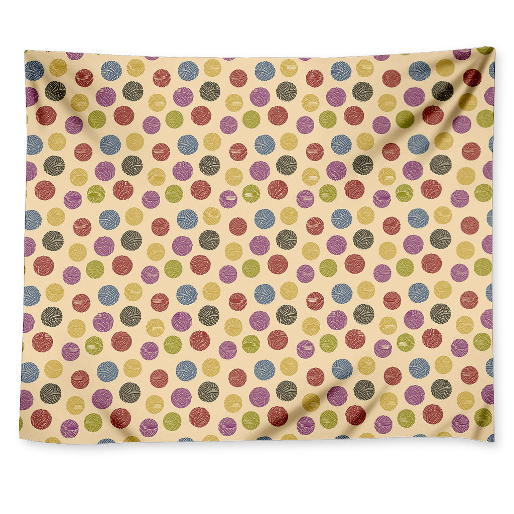 Knitting Yarn Pattern Print Tapestry