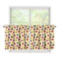Knitting Yarn Pattern Print Tier Curtains