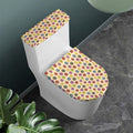 Knitting Yarn Pattern Print Toilet Lid And Tank Cover Set