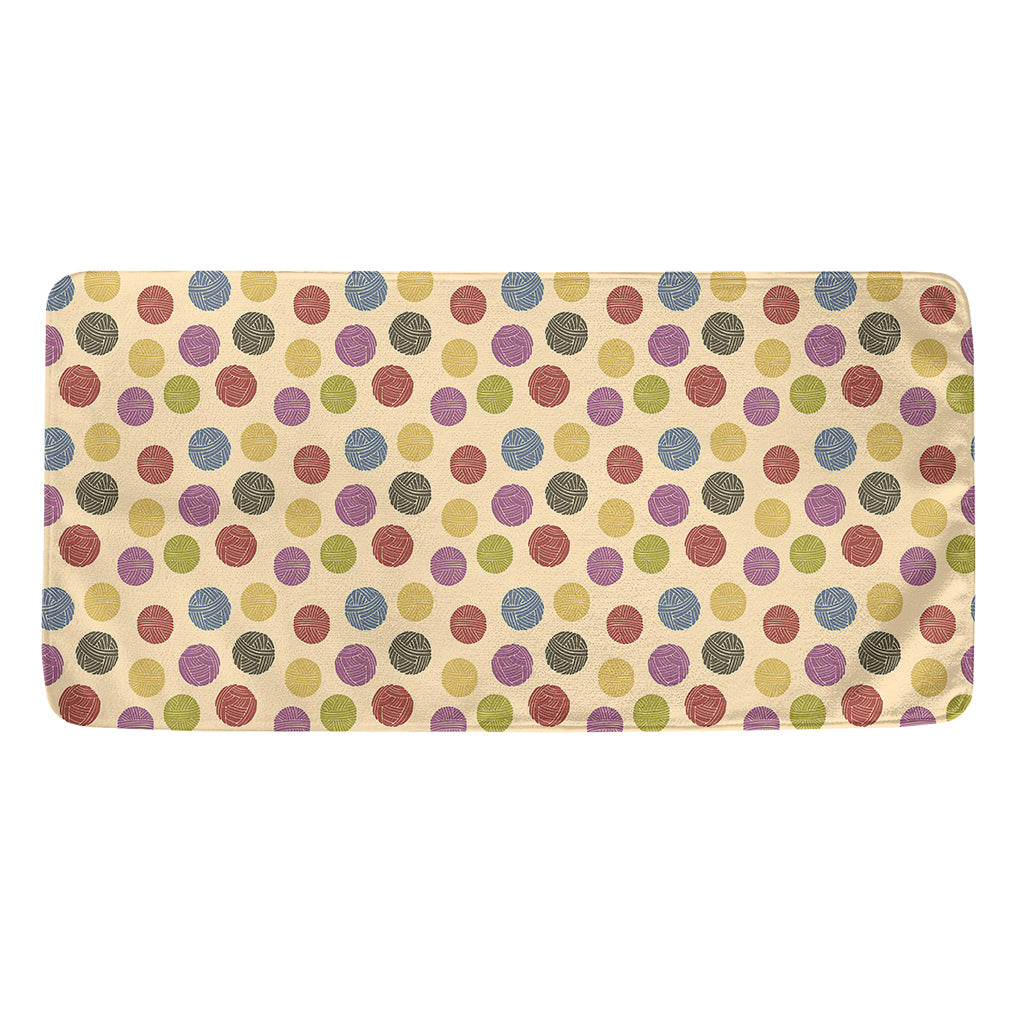 Knitting Yarn Pattern Print Towel