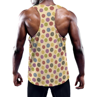Knitting Yarn Pattern Print Training Tank Top