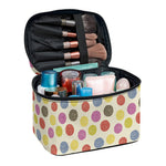 Knitting Yarn Pattern Print Travel Makeup Bag