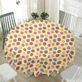 Knitting Yarn Pattern Print Waterproof Round Tablecloth