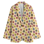 Knitting Yarn Pattern Print Women's Blazer