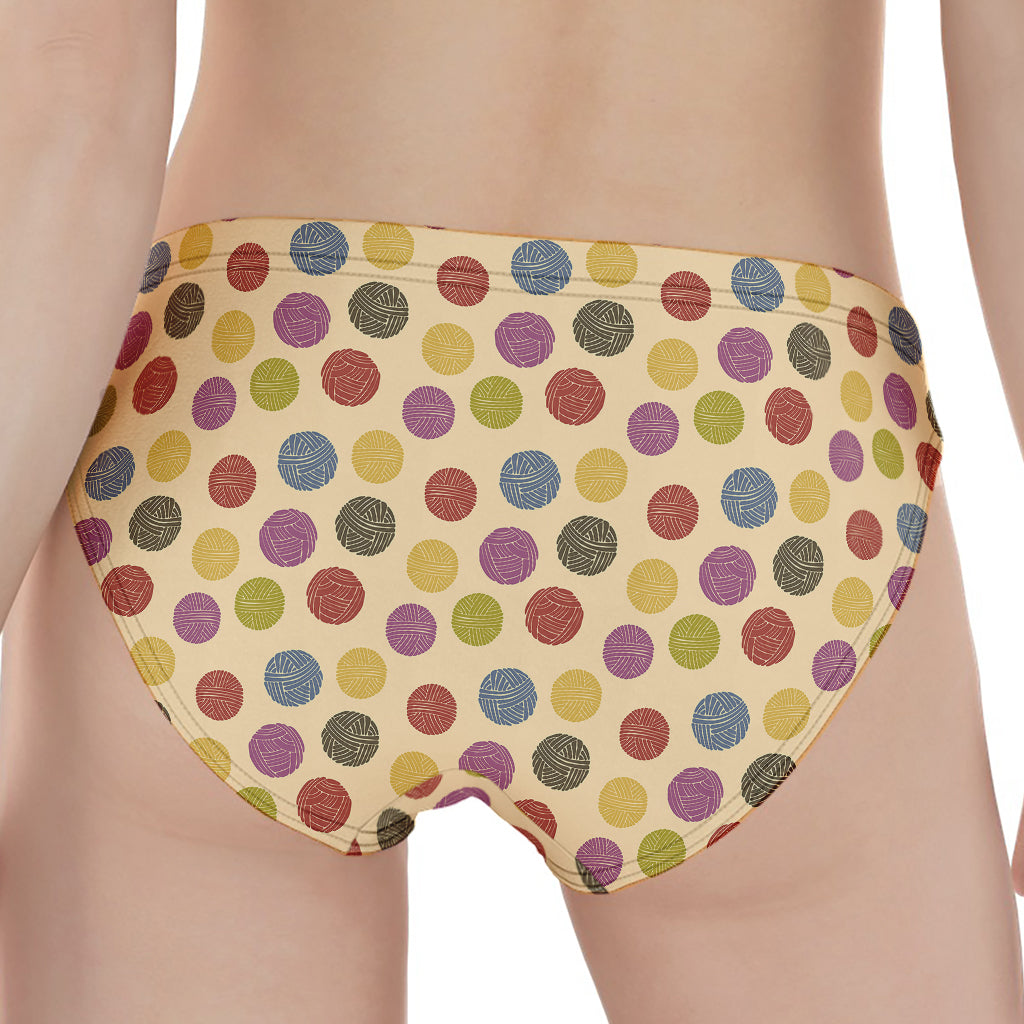 Knitting Yarn Pattern Print Women's Panties