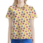 Knitting Yarn Pattern Print Women's Polo Shirt