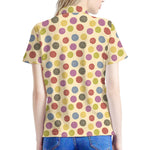 Knitting Yarn Pattern Print Women's Polo Shirt