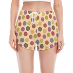 Knitting Yarn Pattern Print Women's Split Running Shorts