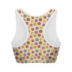 Knitting Yarn Pattern Print Women's Sports Bra