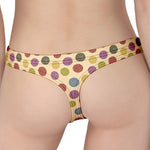 Knitting Yarn Pattern Print Women's Thong