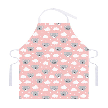 Koala Bear And Cloud Pattern Print Adjustable Apron