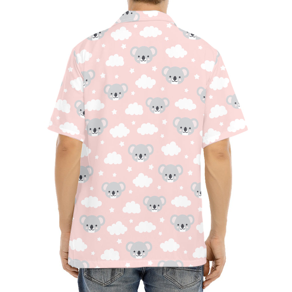 Koala Bear And Cloud Pattern Print Aloha Shirt