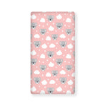 Koala Bear And Cloud Pattern Print Baby Crib Sheet