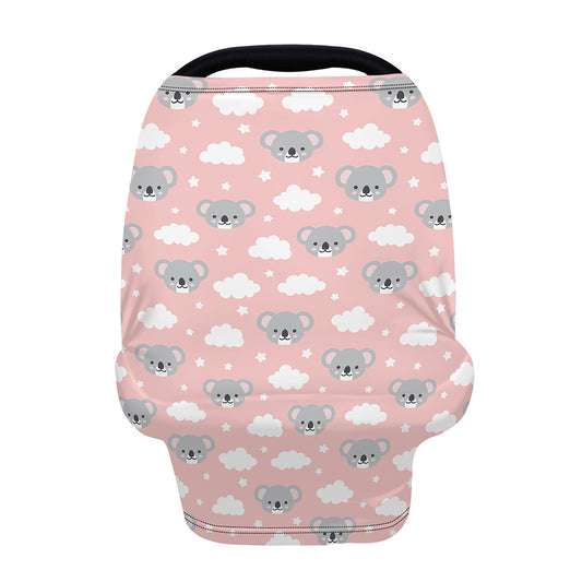Koala Bear And Cloud Pattern Print Baby Seat Cover