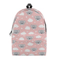 Koala Bear And Cloud Pattern Print School Backpack