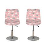 Koala Bear And Cloud Pattern Print Bar Stool Covers