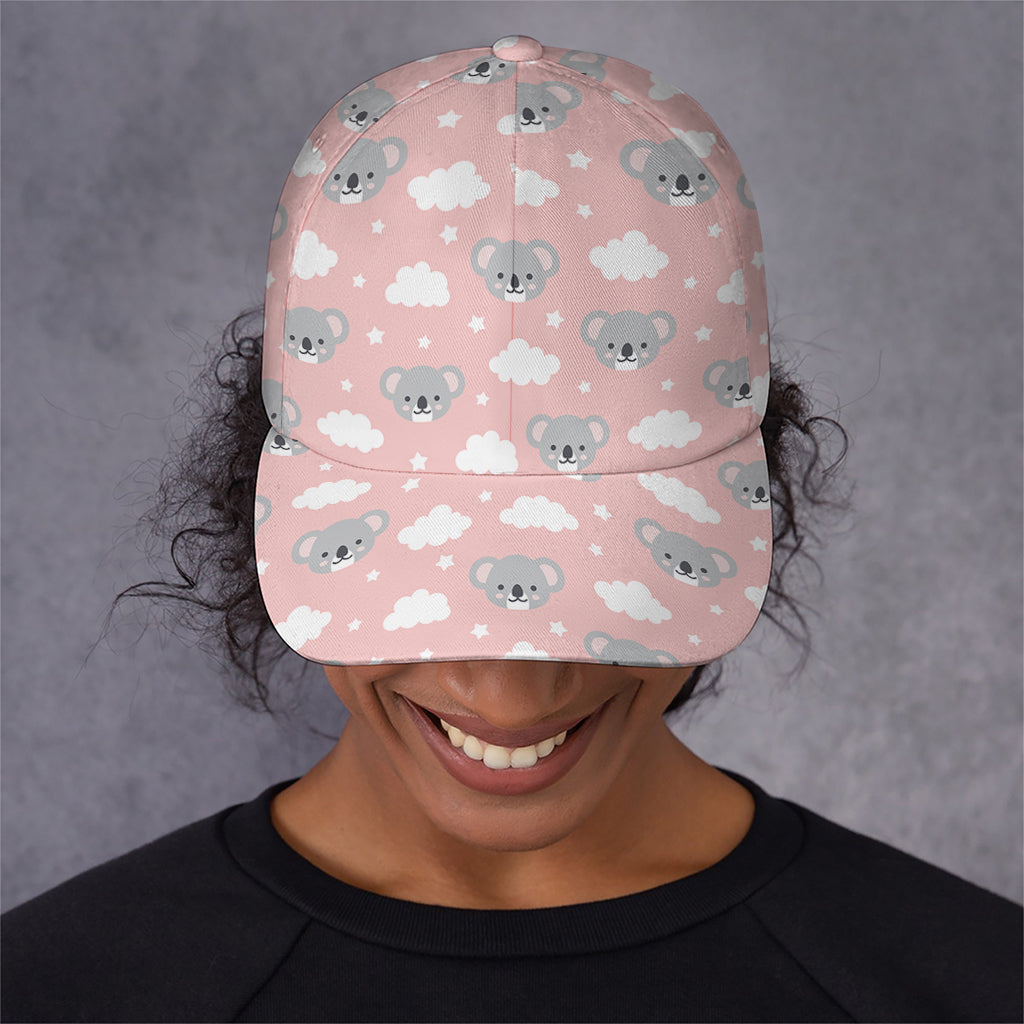 Koala Bear And Cloud Pattern Print Baseball Cap