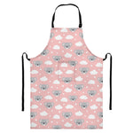 Koala Bear And Cloud Pattern Print Bib Apron With Pocket