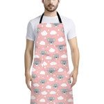Koala Bear And Cloud Pattern Print Bib Apron With Pocket