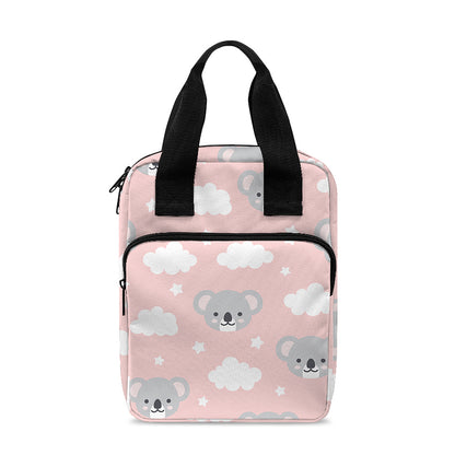 Koala Bear And Cloud Pattern Print Bible Tote Bag