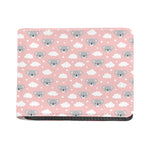 Koala Bear And Cloud Pattern Print Bifold Wallet