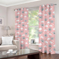 Koala Bear And Cloud Pattern Print Dimout Grommet Curtains