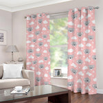 Koala Bear And Cloud Pattern Print Blackout Grommet Curtains