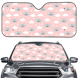 Koala Bear And Cloud Pattern Print Car Windshield Sun Shade