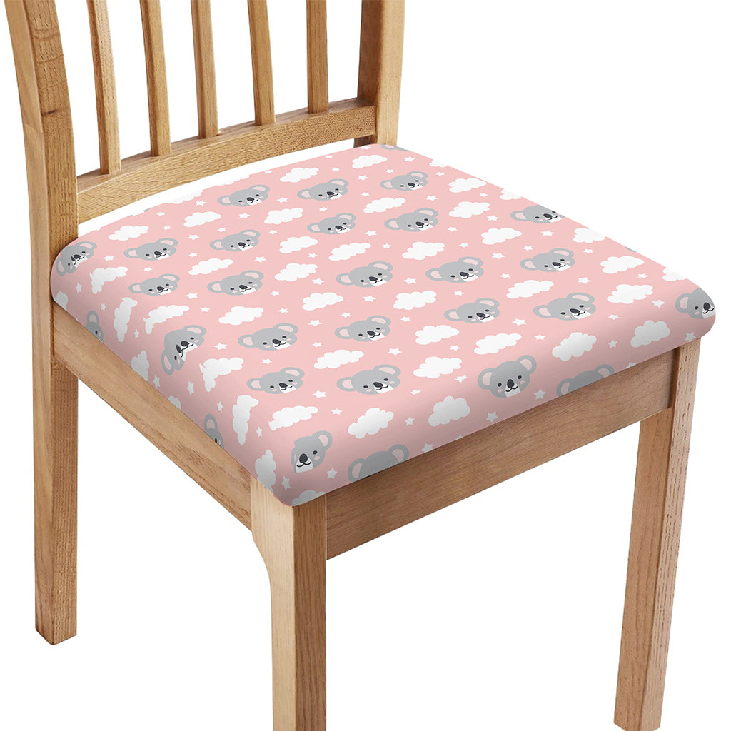 Koala Bear And Cloud Pattern Print Chair Cushion Cover