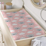 Koala Bear And Cloud Pattern Print Changing Pad Cover