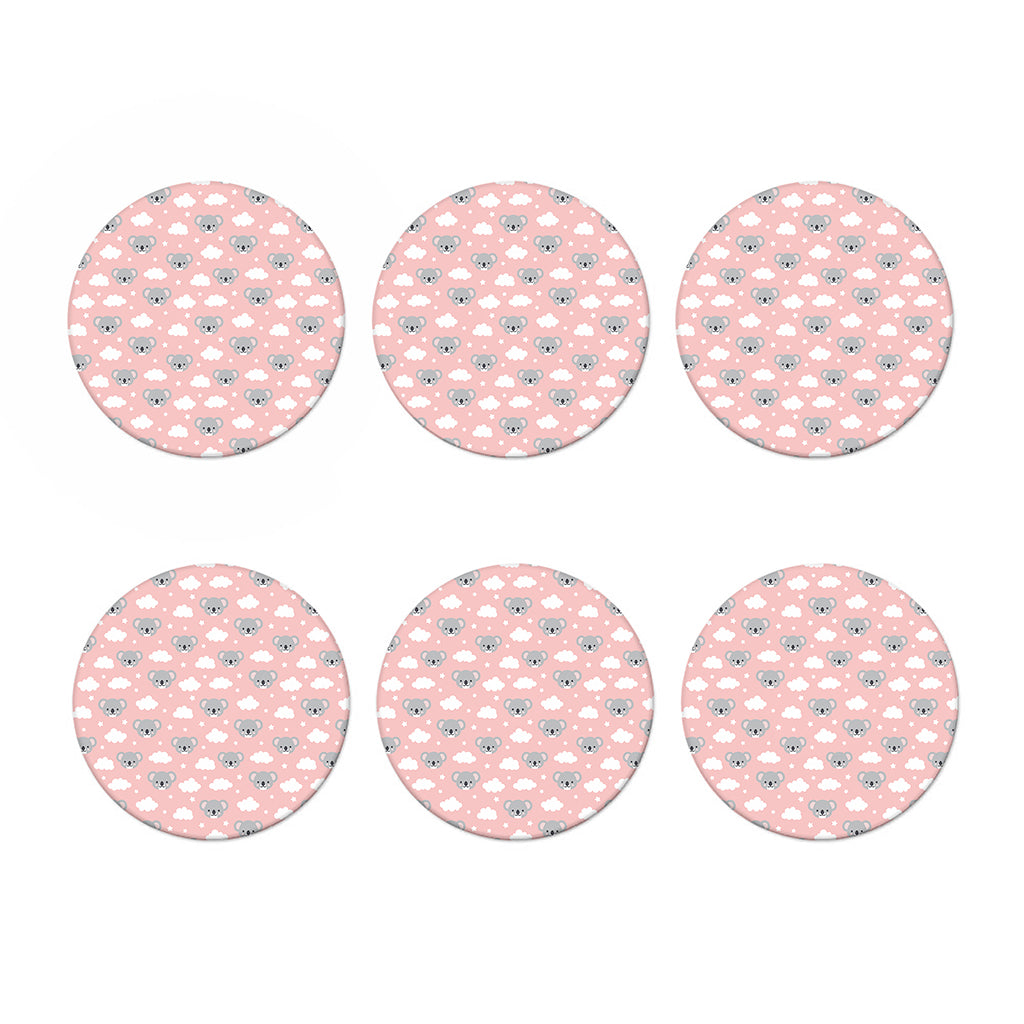 Koala Bear And Cloud Pattern Print Coaster Set