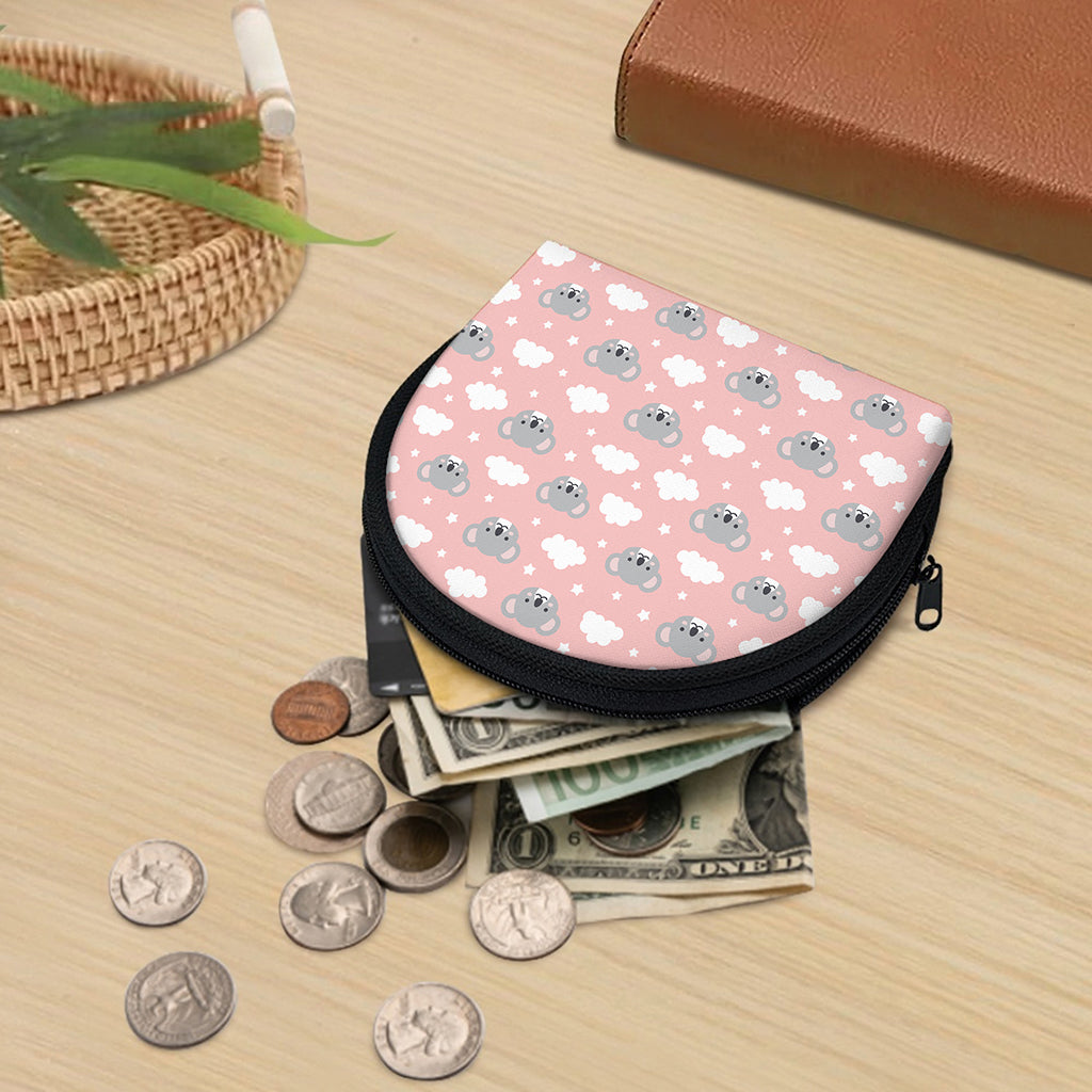 Koala Bear And Cloud Pattern Print Coin Purse