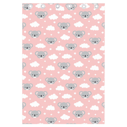Koala Bear And Cloud Pattern Print Curtain