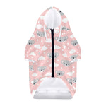 Koala Bear And Cloud Pattern Print Dog Zip Up Hoodie