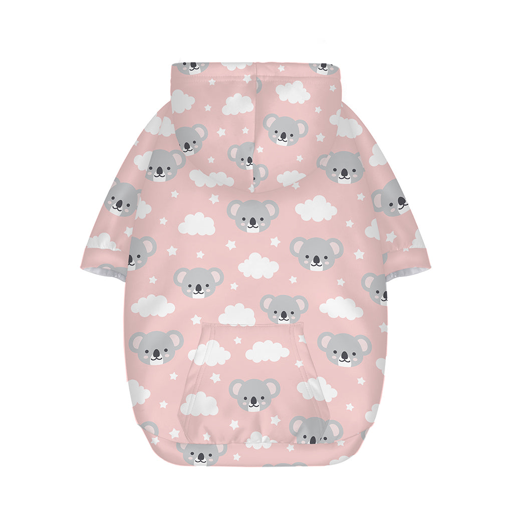 Koala Bear And Cloud Pattern Print Dog Zip Up Hoodie