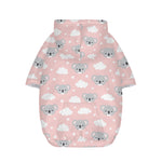 Koala Bear And Cloud Pattern Print Dog Zip Up Hoodie