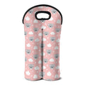 Koala Bear And Cloud Pattern Print Double Neoprene Wine Tote