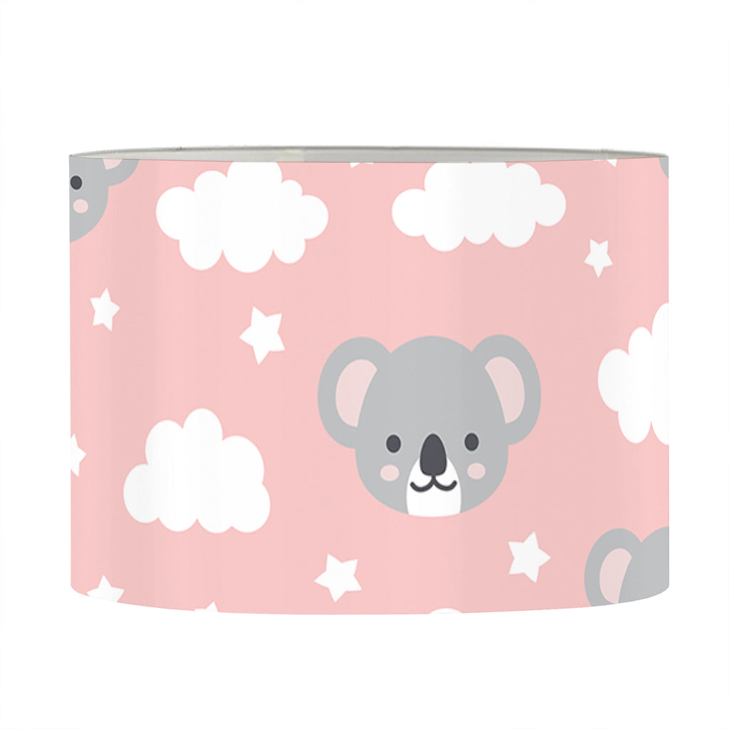 Koala Bear And Cloud Pattern Print Drum Lamp Shade