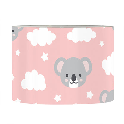 Koala Bear And Cloud Pattern Print Drum Lamp Shade