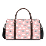 Koala Bear And Cloud Pattern Print Duffle Bag