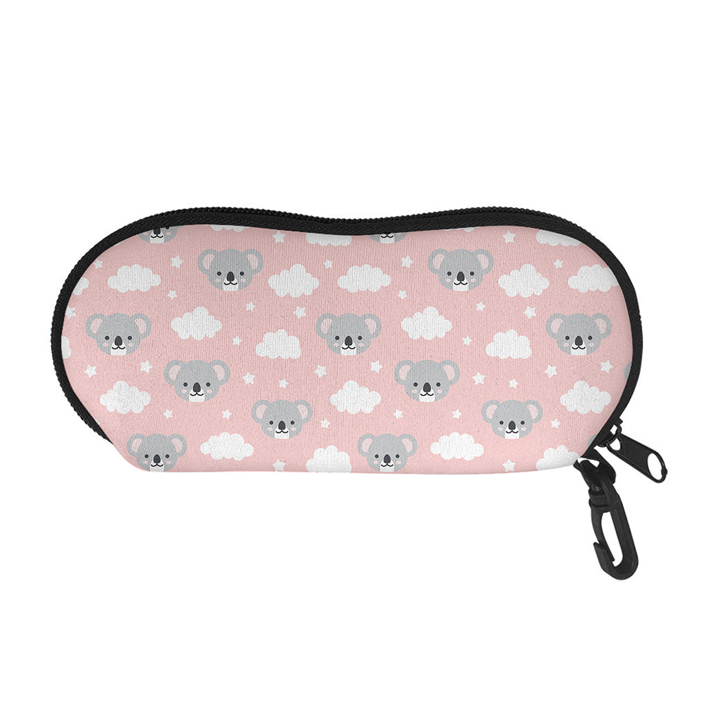 Koala Bear And Cloud Pattern Print Glasses Case