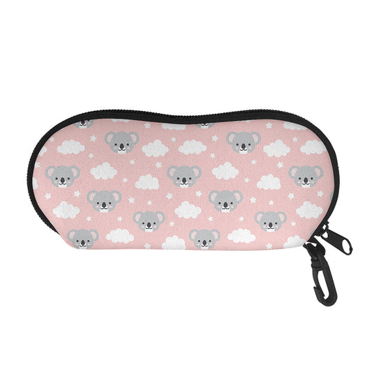 Koala Bear And Cloud Pattern Print Glasses Case