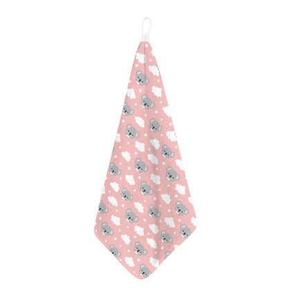Koala Bear And Cloud Pattern Print Hand Towel