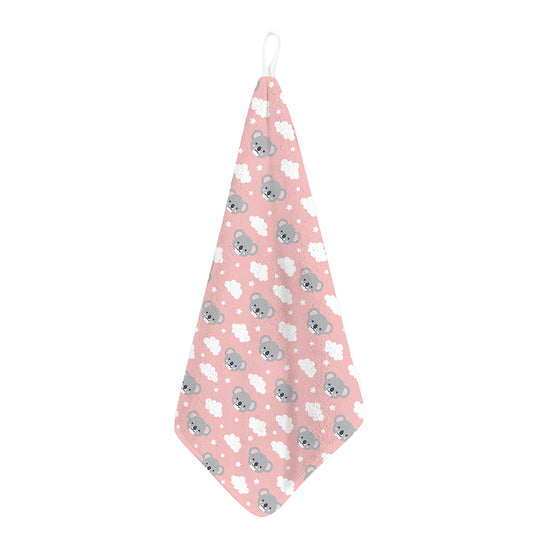 Koala Bear And Cloud Pattern Print Hand Towel
