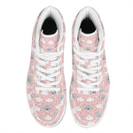 Koala Bear And Cloud Pattern Print High Top Leather Sneakers