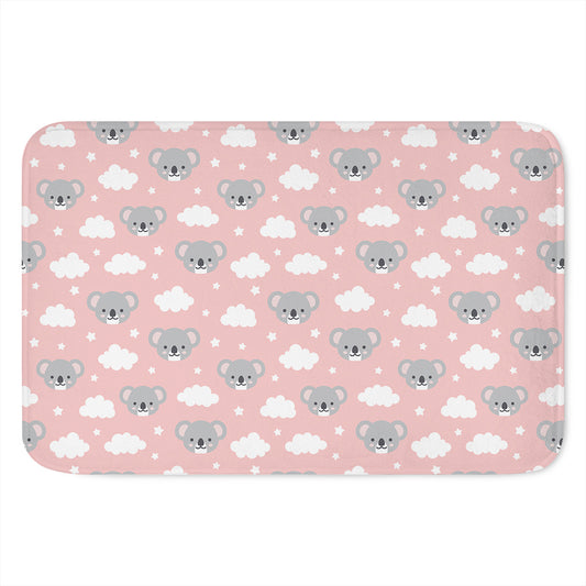 Koala Bear And Cloud Pattern Print Indoor Door Mat